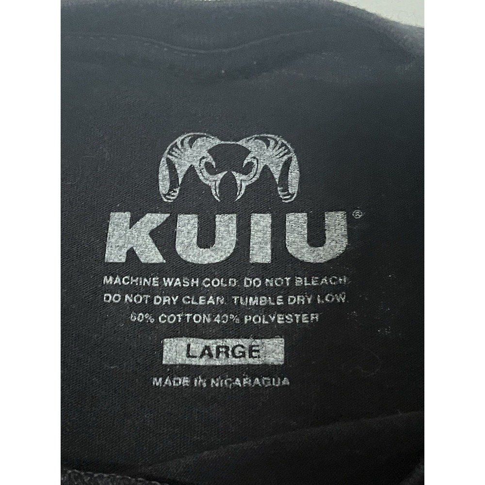 KUIU Shirt Men Large Black Short Lightweight Sleeve Ram Graphic Casual Tee - Picture 2 of 4